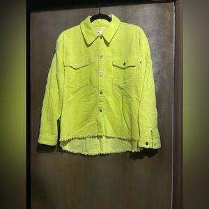 Zara Lime Green Corduroy Jacket